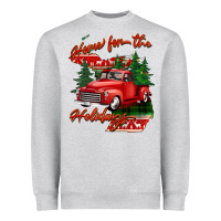 Heather Grey home for the holidays michigan Heavyweight Sweatshirt - BarkalooDesign