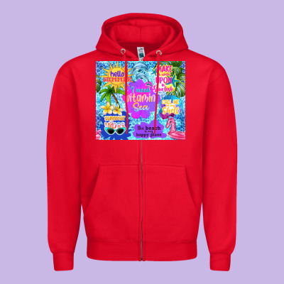 I Need Vitamin Sea Zipper Hoodie Designed By Tumblerdesignbyshophia