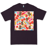 Plum back to school seamless pattern 3 (3600x3600) Premium Tee - AdoDesignShop