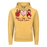 Vintage Mustard Peace Love Cure Multiple Myeloma Cancer Vintage Hoodie - Jasminsmagicworld