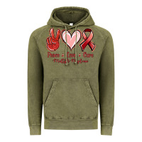 Vintage Olive Peace Love Cure Multiple Myeloma Cancer Vintage Hoodie - Jasminsmagicworld
