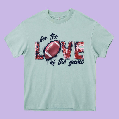Football Love Of The Game Heavy Core Tee Designed By Jahusdesignshop