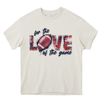 Cream football love of the game Heavy Core Tee - JahusDesignShop