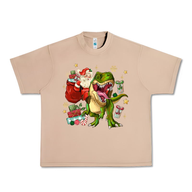 Christmas Dinosaur Urban Heavy Tee by MaliasSmallBusiness | Teevron