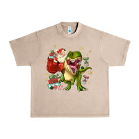 French Oak Christmas dinosaur Urban Heavy Tee - MaliasSmallBusiness