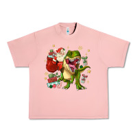 Salmon Christmas dinosaur Urban Heavy Tee - MaliasSmallBusiness