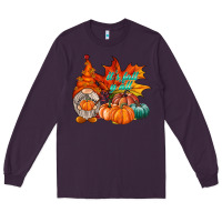 Plum it is fall yall gnome Long Sleeve Tee - RacoonDesign