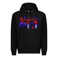 Black American Mini  4th of July Premium Hoodie - CowGirlArtShop