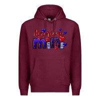 Burgundy American Mini  4th of July Premium Hoodie - CowGirlArtShop