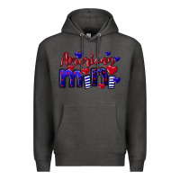 Charcoal Heather American Mini  4th of July Premium Hoodie - CowGirlArtShop