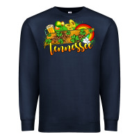 Navy St. Patrick's Tennessee map Premium Sweatshirt - OliviaCreatesArt
