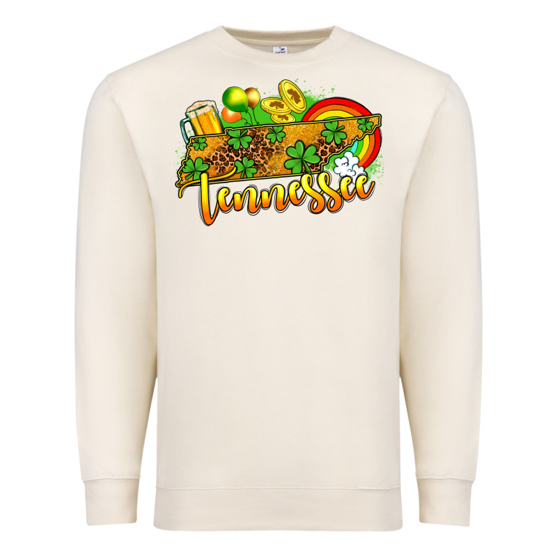 St. Patrick's Tennessee Map Premium Sweatshirt by OliviaCreatesArt | Teevron