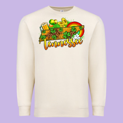 St. Patrick's Tennessee Map Premium Sweatshirt Designed By Oliviacreatesart