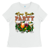 White new year party christmas coctail Ladies Tee - AdoDesignShop