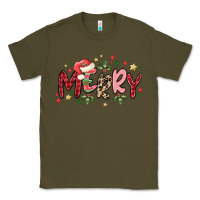 Army Green merry Classic Tee - MaliasSmallBusiness