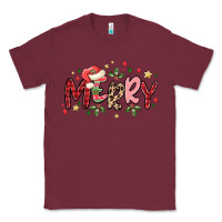 Burgundy merry Classic Tee - MaliasSmallBusiness