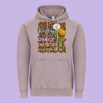 Kindness Is Free Sprinkle Vintage Hoodie Designed By Nancycooperartshop