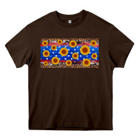 Chocolate Brown armed forces day sunflower Heavy Core Tee - Artiststas