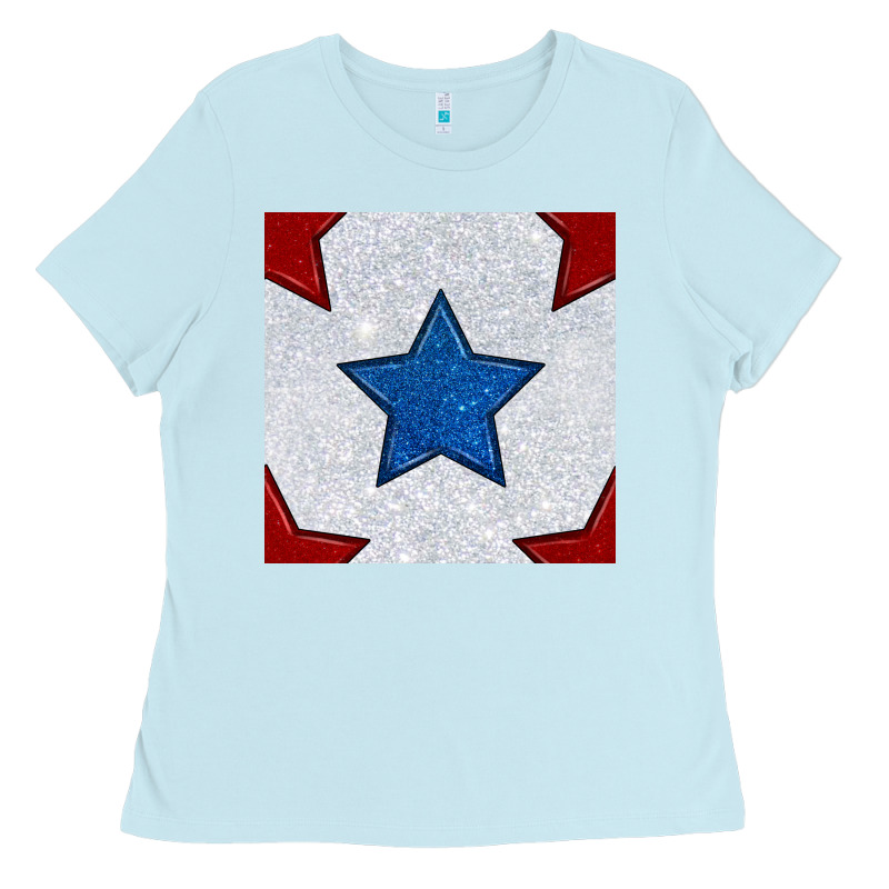 Glitter 4th Of July Seamless Pattern Ladies Tee by BundleAndBundleShop | Teevron