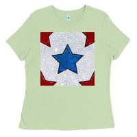 Matcha Glitter 4th Of July Seamless Pattern Ladies Tee - BundleAndBundleShop