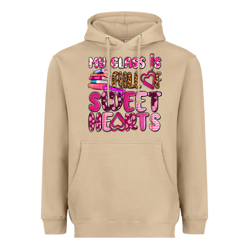 My Class Is Full Of Sweet Hearts Olivia Heavyweight Hoodie by OliviaCreatesArt | Teevron