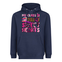 Navy my class is full of sweet hearts olivia Heavyweight Hoodie - OliviaCreatesArt