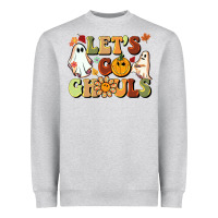 Heather Grey halloween lets go ghouls Heavyweight Sweatshirt - BarkalooDesign
