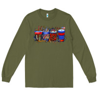 Army Green labor day drink Long Sleeve Tee - RacoonDesign