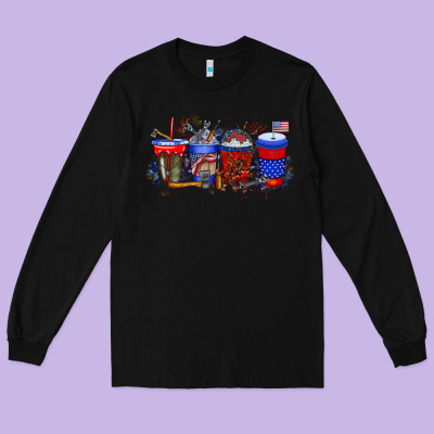 Labor Day Drink Long Sleeve Tee Designed By Racoondesign