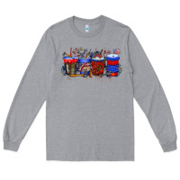 Heather Grey labor day drink Long Sleeve Tee - RacoonDesign