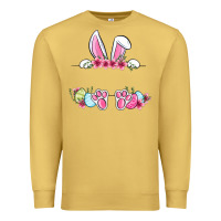Antique Gold Easter bunny name frame Premium Sweatshirt - OliviaCreatesArt
