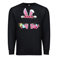 Black Easter bunny name frame Premium Sweatshirt - OliviaCreatesArt