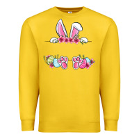 Lemon Easter bunny name frame Premium Sweatshirt - OliviaCreatesArt