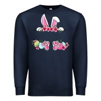 Navy Easter bunny name frame Premium Sweatshirt - OliviaCreatesArt