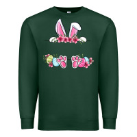 Sports Green Easter bunny name frame Premium Sweatshirt - OliviaCreatesArt