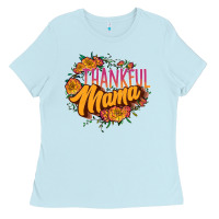 Baby Blue thankful mama Ladies Tee - JahusDesignShop
