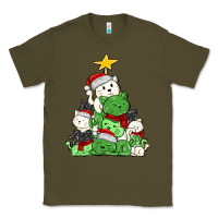 Army Green Christmas cat tree Classic Tee - MaliasSmallBusiness