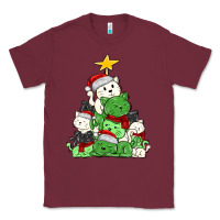 Burgundy Christmas cat tree Classic Tee - MaliasSmallBusiness