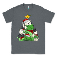 Charcoal Heather Christmas cat tree Classic Tee - MaliasSmallBusiness