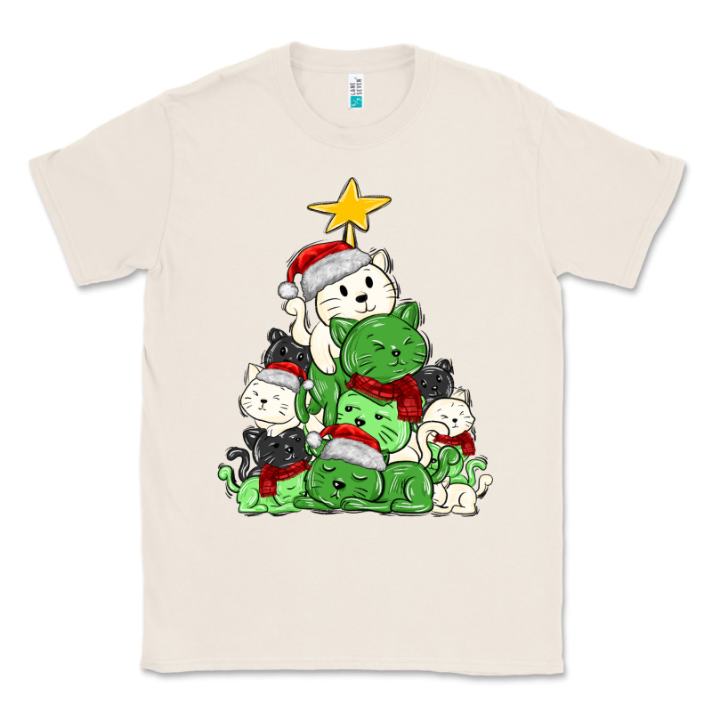 Christmas Cat Tree Classic Tee by MaliasSmallBusiness | Teevron