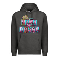 Charcoal Heather Mama of Drama Mother's Day Premium Hoodie - CowGirlArtShop