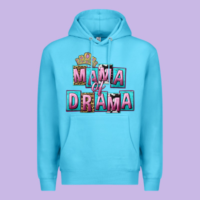 Mama Of Drama Mother's Day Premium Hoodie Designed By Cowgirlartshop
