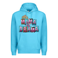 Ocean Blue Mama of Drama Mother's Day Premium Hoodie - CowGirlArtShop