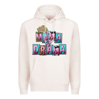 Pale Pink Mama of Drama Mother's Day Premium Hoodie - CowGirlArtShop