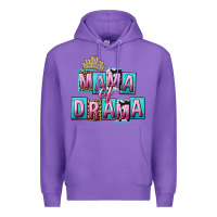 Purple Mama of Drama Mother's Day Premium Hoodie - CowGirlArtShop