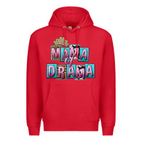 Red Mama of Drama Mother's Day Premium Hoodie - CowGirlArtShop