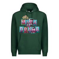 Sports Green Mama of Drama Mother's Day Premium Hoodie - CowGirlArtShop