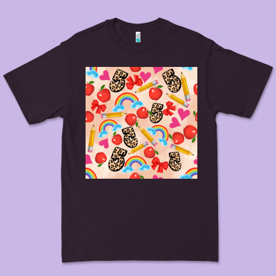 Back To School Seamless Pattern 5 (3600x3600) Premium Tee Designed By Adodesignshop