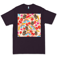 Plum back to school seamless pattern 5 (3600x3600) Premium Tee - AdoDesignShop
