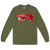 Army Green lady bug drink Long Sleeve Tee - RacoonDesign